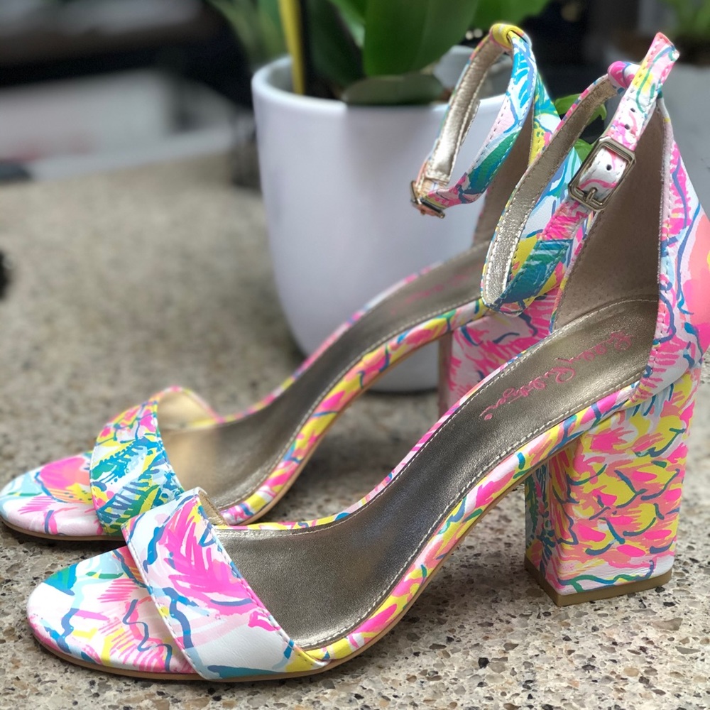 Lilly Pulitzer Block Heel Sandals